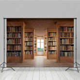 Aperturee - Aperturee Arrange Neatly On The Bookshelf Photography Backdrop